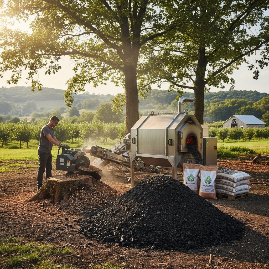 Transform Tree Stump Waste into $500 Biochar Profit | treemais.com ...