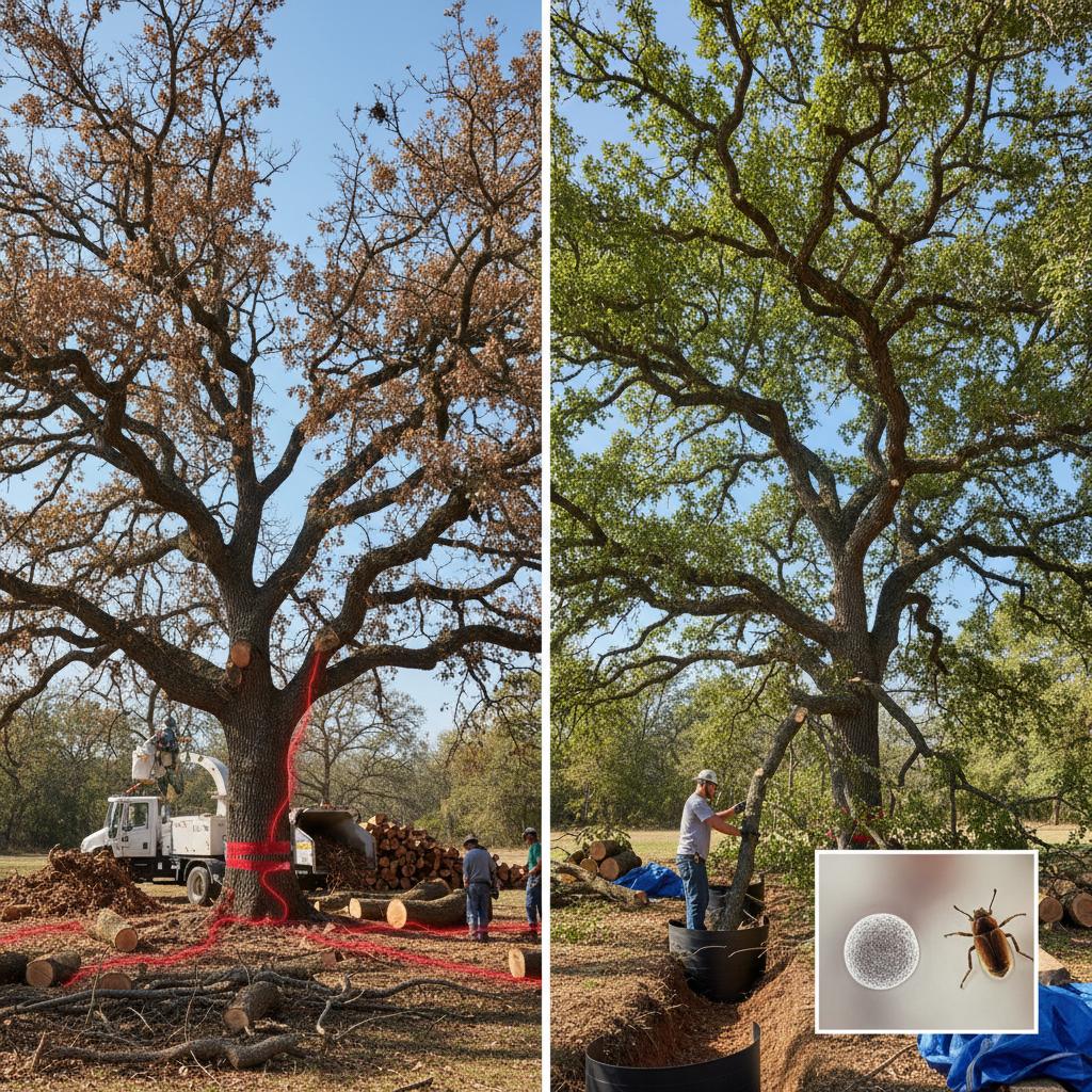 Oak Wilt Doubles Emergency Tree Removal Costs in 2026 | treemais.com ...