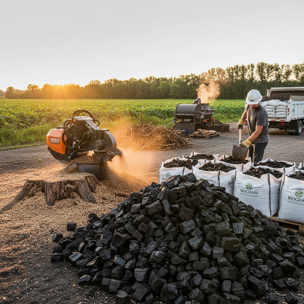 Transform Stump Waste into $200-Per-Ton Biochar | treemais.com | Tree ...